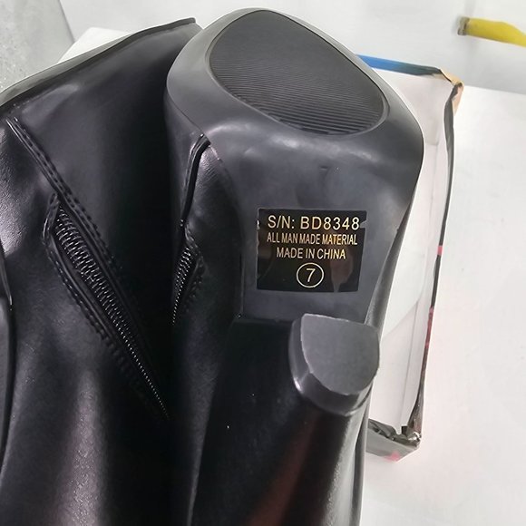 Black Patent Slouchy Boot - Picture 9 of 10